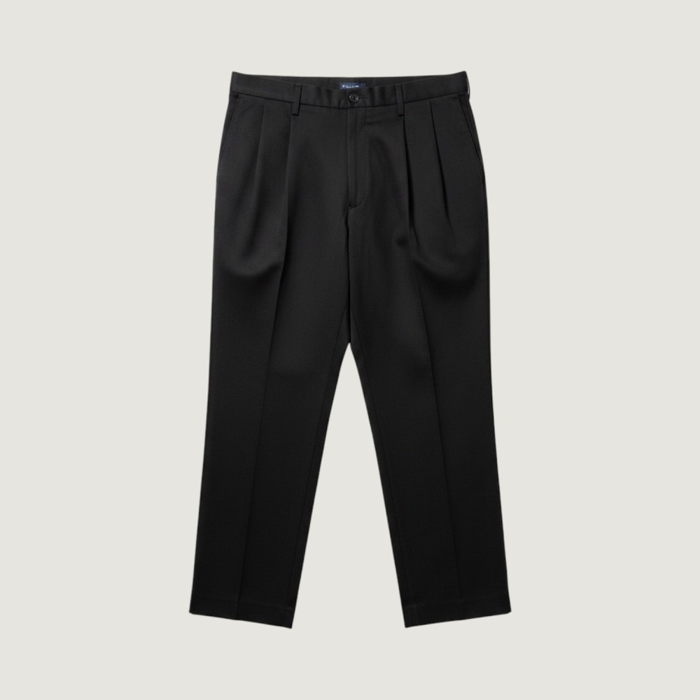 NWT Dockers Comfort Khaki Relaxed Fit Pleated Stretch Pants Black 38x29 Casual